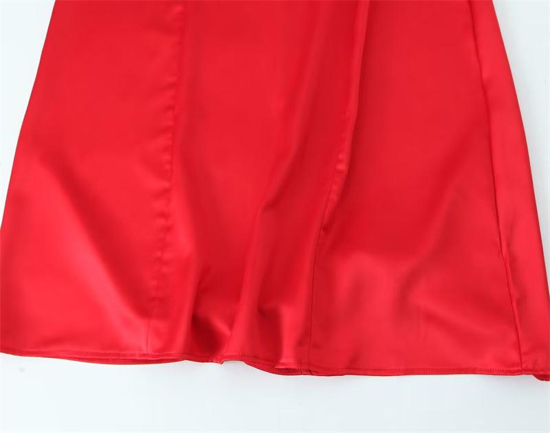 European & American Style Silk Satin Winter Camisole Dress 2025 - Model 8325840
