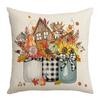 New Thanksgiving Holiday Atmosphere Office Home Rest Decoration Pillow Case Letter Print Pillow
