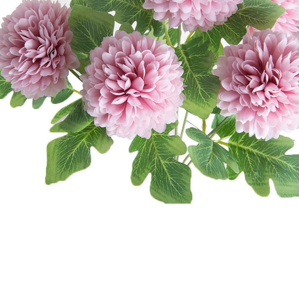 Artificial Flowers Hydrangea Bouquet, Wedding Decoration Fake Flower, 7-head Bundle Embroidered Balls Craft Home Room Vase Decor Accessories