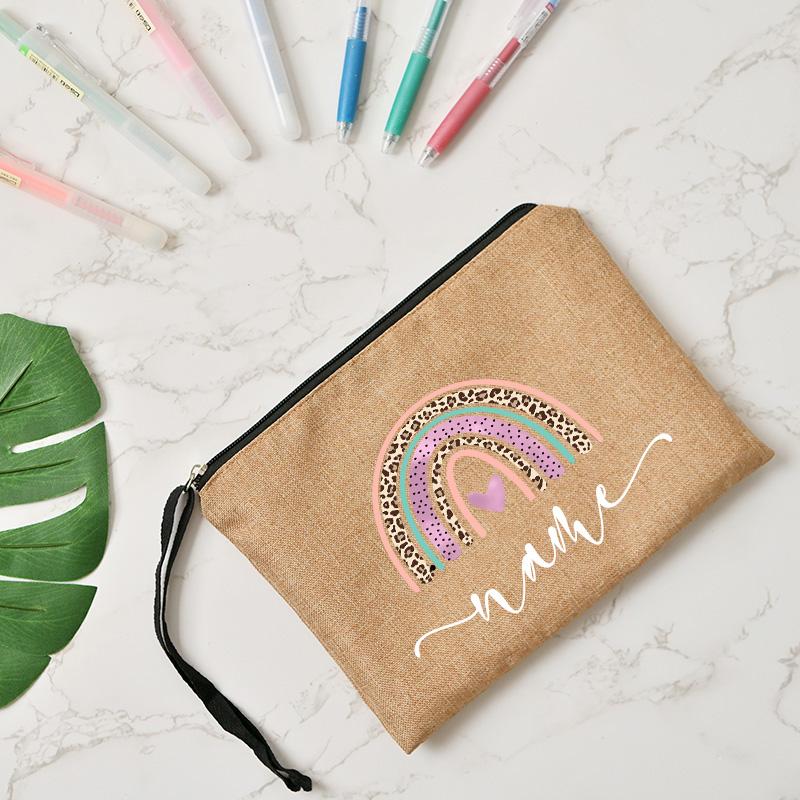Women Cosmetic Bags  Best Gift for Mom Personal Custom Name Makeup Bag Pouch Travel Outdoor Toiletries Organizer Lipstick Bag