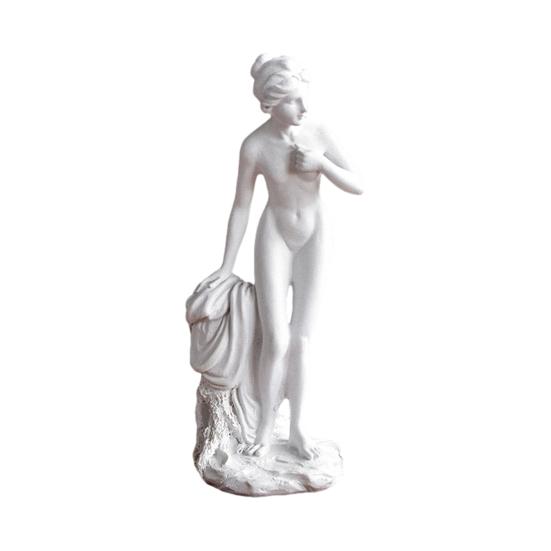 Venus Goddess Sculpture, Matte White Resin Venus Figurine, European Style Artistic Desktop Decoration for Living Room Study Room Home Office Decor