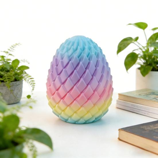 3D Printed Twisting Egg Toy Stress Relief Spiral Egg Toy Articulated Rotating Egg Fidget Spinner Desk Toy Easter Basket Stuffers Party Favors