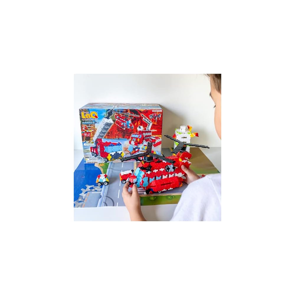 Yoshiritsu LaQ Hamakuron Constructor Fire Station Building Set Educational Toy