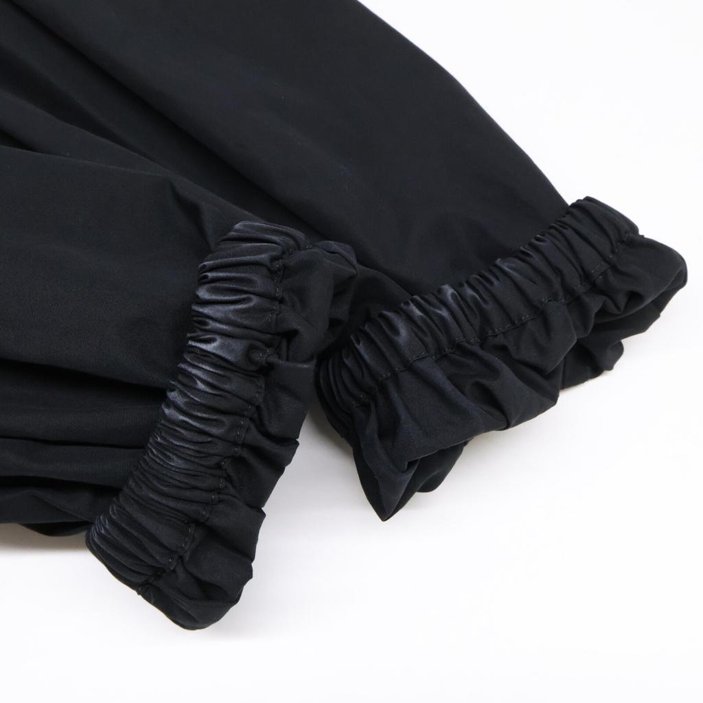 Max Mara 112102126 2020 Black Trench Coat Poplin Fabric Voluminous Sleeves coat 42 blackUsed