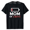 Mom Of 2 Boys Gift From Son Mothers Day Birthday Women Tshirt Fashion Mama Mommy Saying Tee Letters Print Short Sleeve Blouses