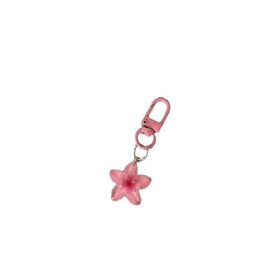 Cute Colored Transparent Small Flower Keychain Pendant For Women Girls  Exquisite Keychain Bag Decoration Accessories