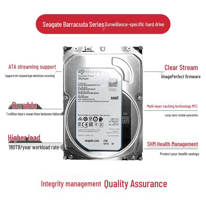 Seagate 4TB 3.5" SATA Surveillance Hard Drive