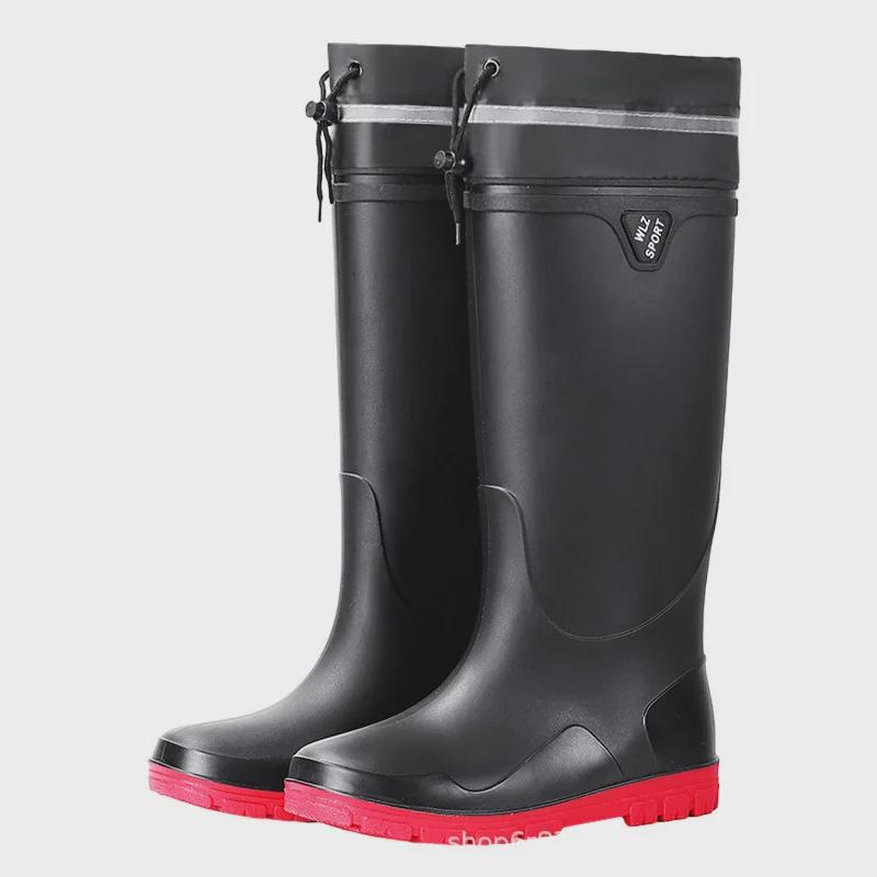 Bottes de Pluie en Caoutchouc Imperméables et Antidérapantes pour Hommes, Style Coréen Tendance, Pêche et Extérieur