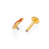 316L Stainless Steel Enamel Zircon Star & Moon Stud Earrings - Colorfast Unisex Jewelry