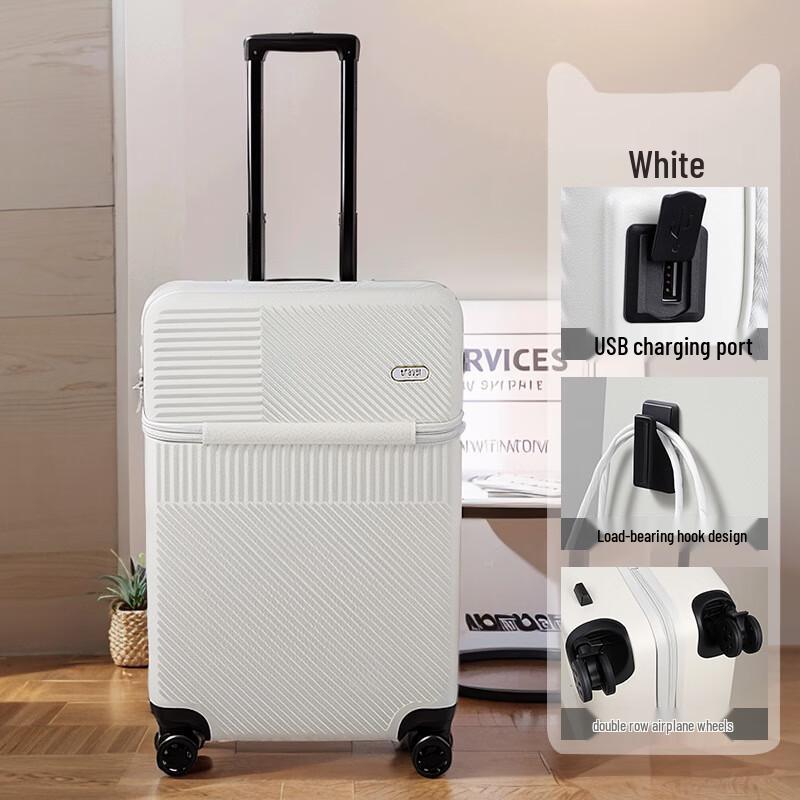 OEING Spinner Front-Opening Luggage 26-inch