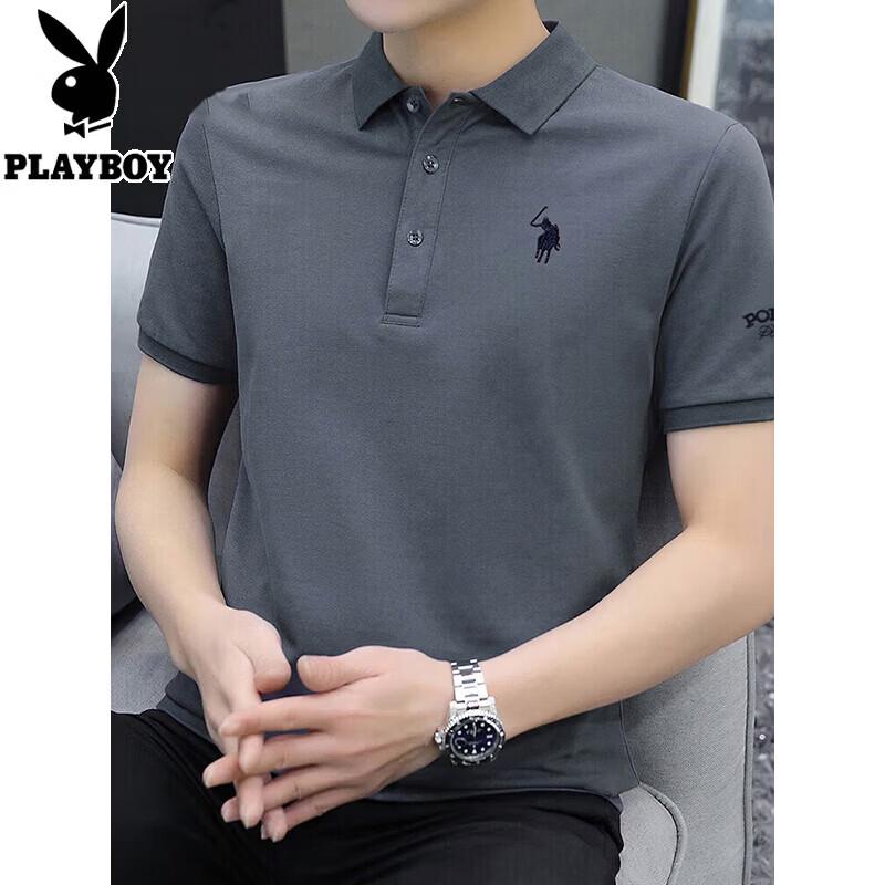 PLAYBOY Men s 2026 Pure Cotton Slim Fit Business Polo Shirt 40