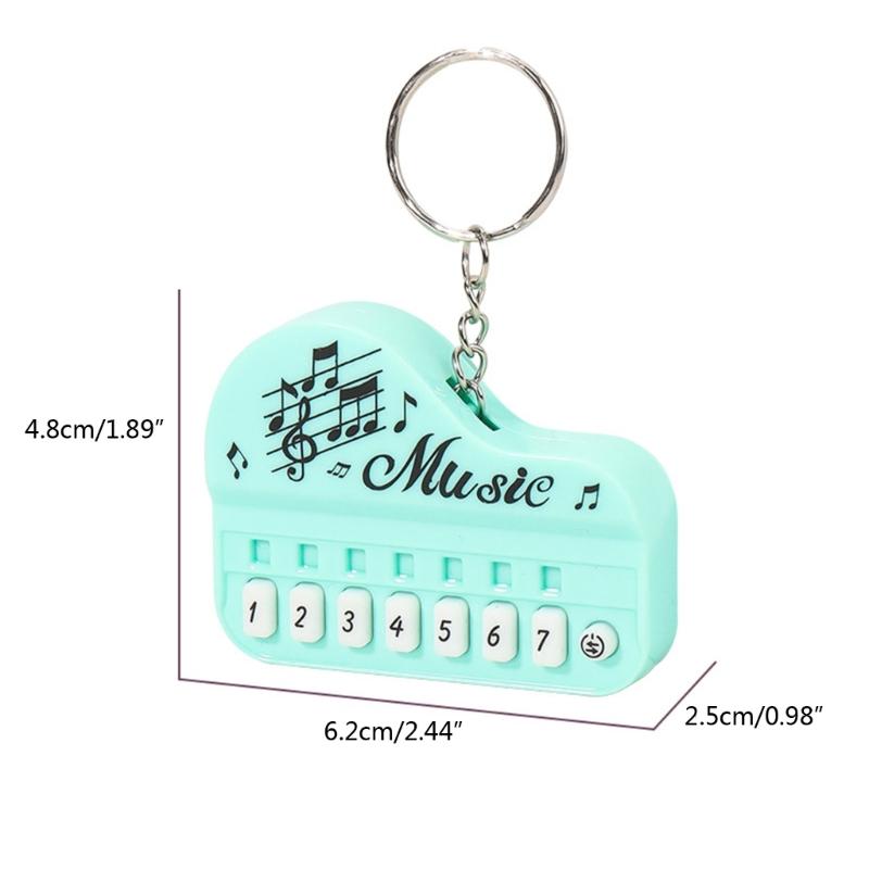 Klavierspielzeug Schlüsselanhänger Mini Echtes funktionierendes Fingerklavier Schlüsselanhänger Mit Lichtern Multifunktionales Elektronisches Klavier Tastatur Spielzeug