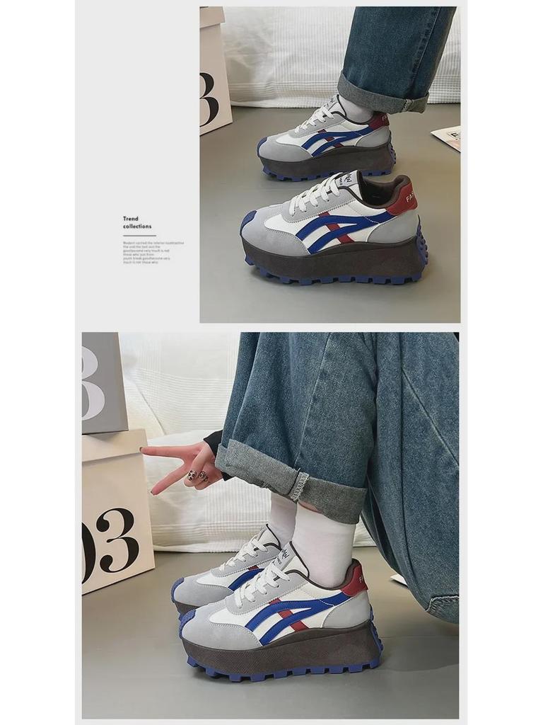 Hong Kong Trend: Women's Thick-Sole Retro Dad Sneakers H861