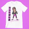 Bret Hitman Hart Caricature Vintage Retro Premium Blend Graphic T-Shirt Unisex T-Shirt
