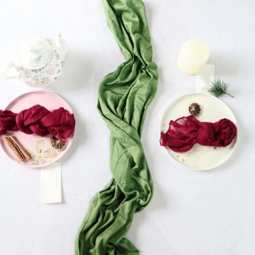 Multi-color Gauze Tablecloth Rustic Table Cover Cheesecloth Table Setting