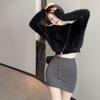 Women's  Sweater Solid Color Sweet Casual Expose Navel Retro