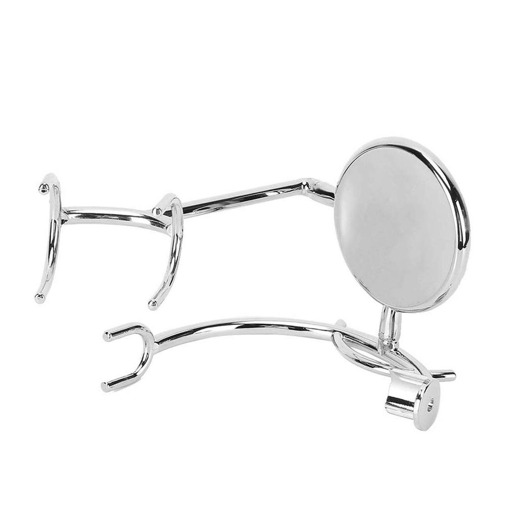 Manual Razor Shaving Brush Soap Bowl Stand Electroplating Metal Shaving Knife Stand