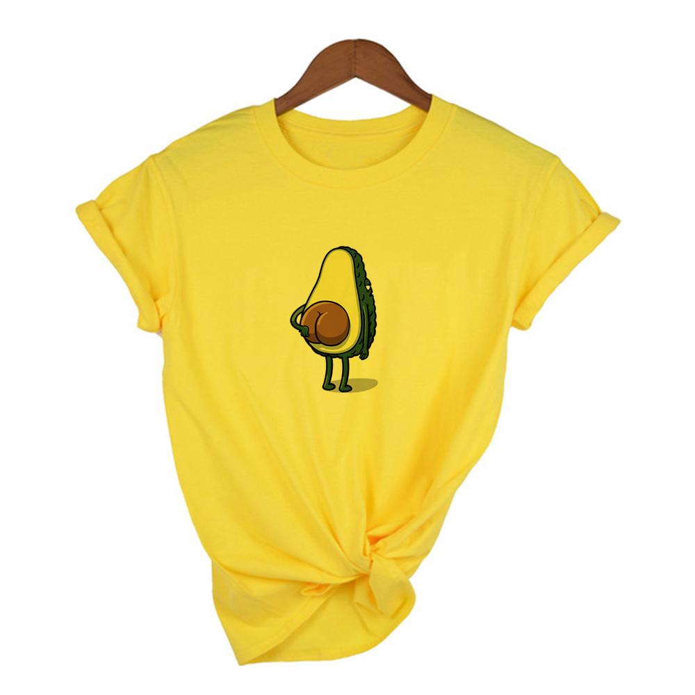 Avocado Women Short Sleeve T Shirt Casual Cartoon Kawaii Graphic Tops Female Harajuku Tee Summer