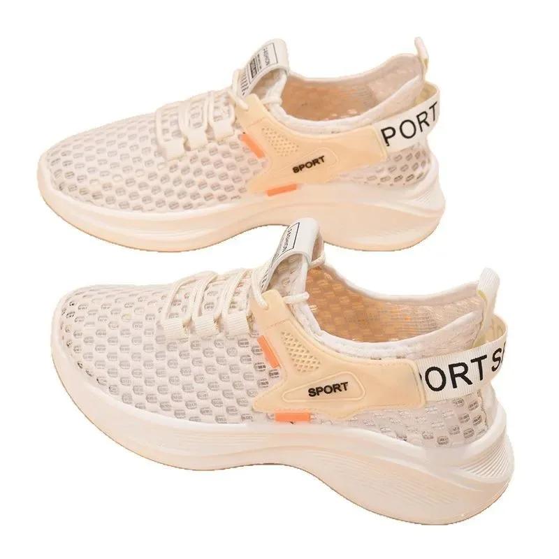 Summer 2025 New Casual Shoes Breathable Mesh Shoes Korean Version Comfortable Sports Women's Shoes Zapatos De Mujer