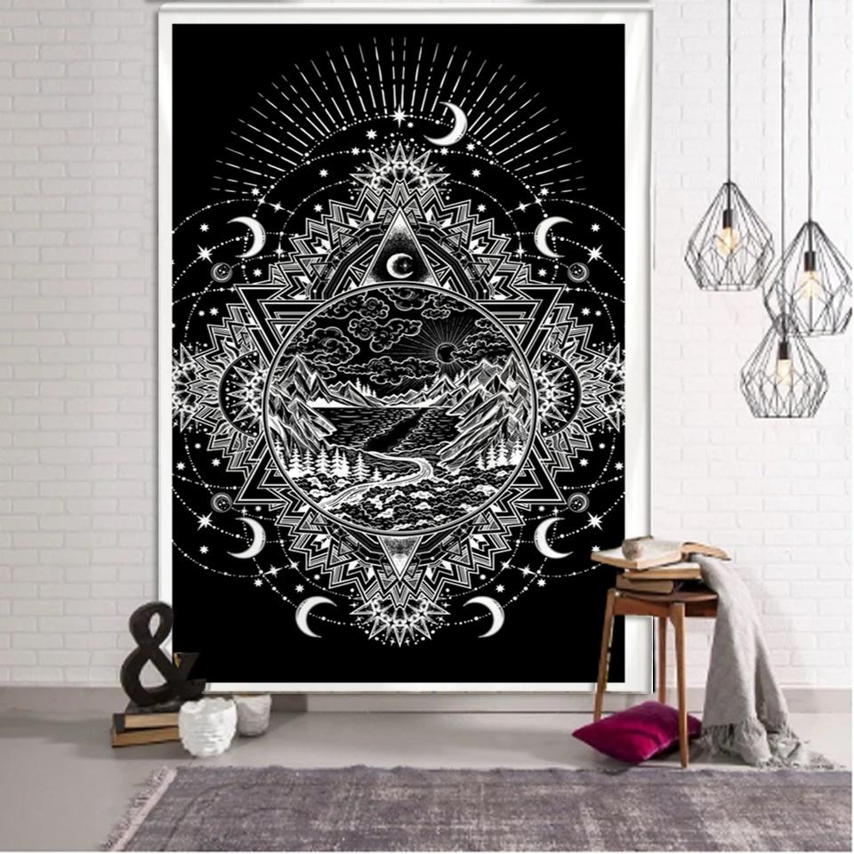 Celestial Sun and Moon Tapestry  Mystical Art for Living Room Decor Boho Style Enhance Your Space with Cosmic Vibes