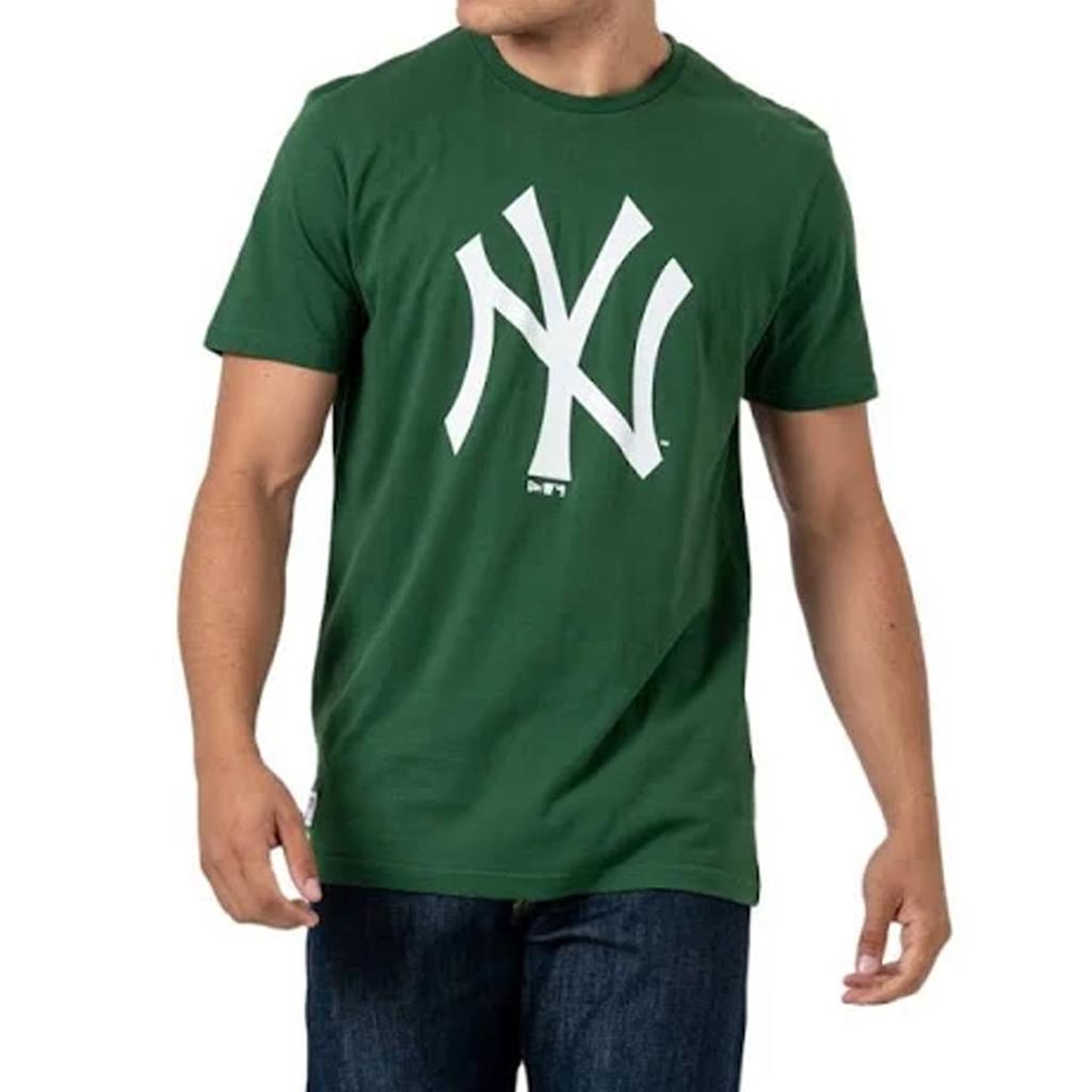 New Era MLB Big Logo Round Neck Short Sleeve T-Shirt Unisex T-Shirts Green 12147606