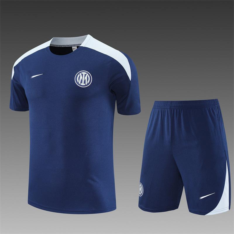 Maglia a maniche corte Juventus Adulti Bambini Pre-partita Sportiva Autunno Inverno Mezza zip Maglia da allenamento Set maglia da calcio Inter