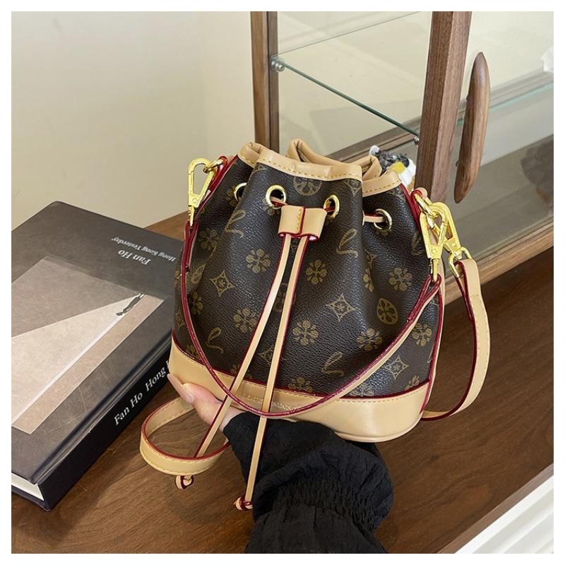 High-end nisjeveske dame ny gammel blomsterbøtte liten veske allsidig skulder messenger-veske