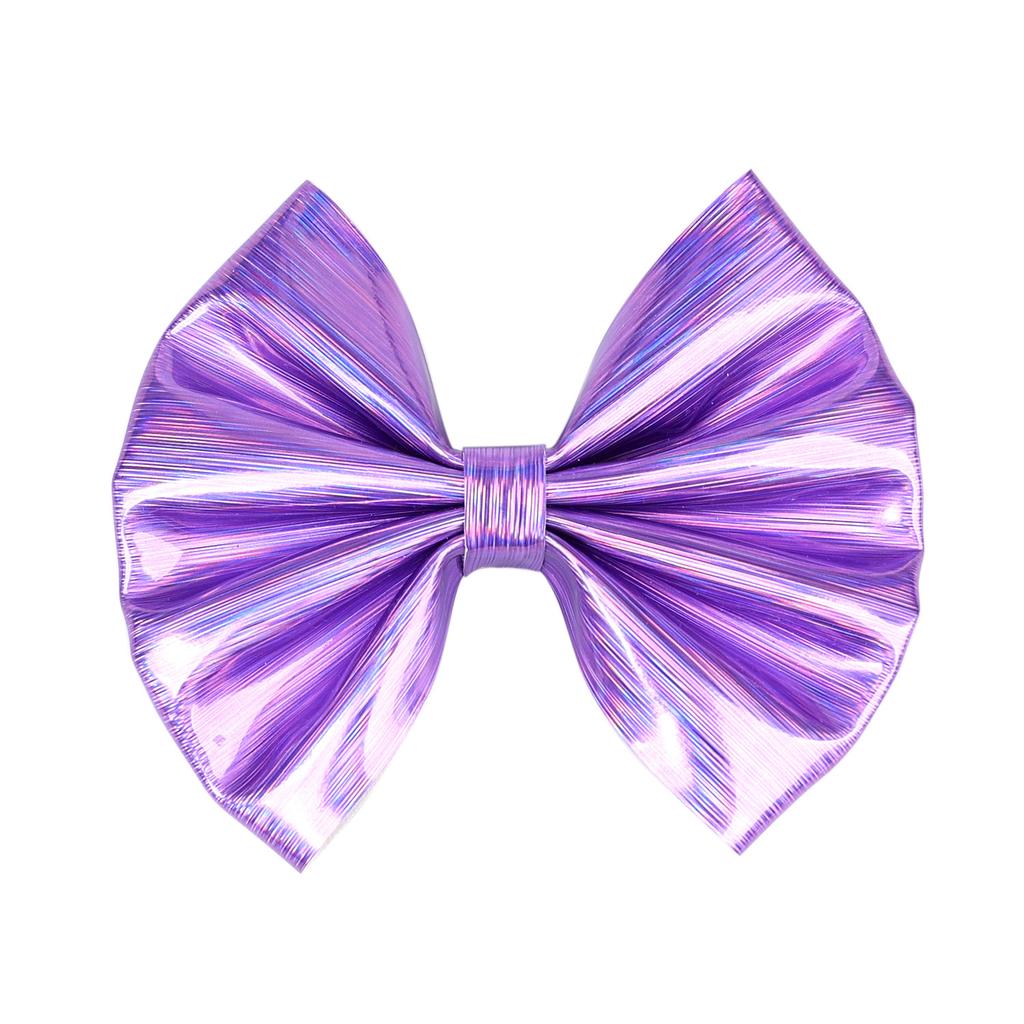 4,7 Zoll PU Gold Metallic Haarspange für Mädchen Haarschleifen Niedliche Kinder Haarspange Handgefertigter Kopfschmuck Kinder Haaraccessoires