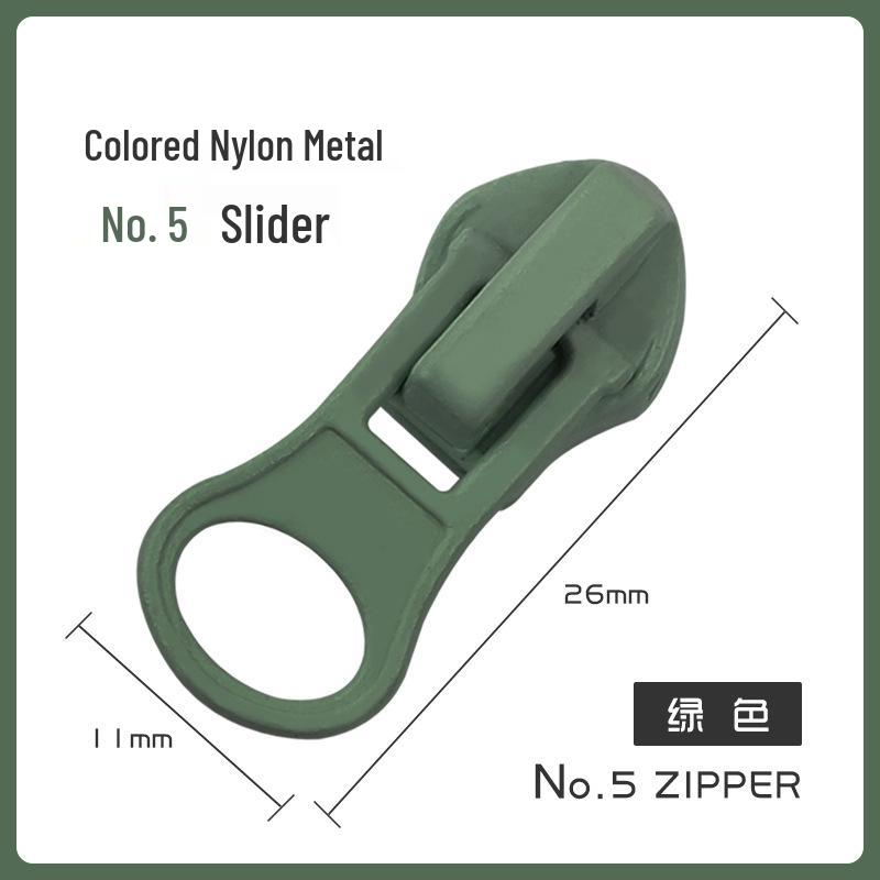 Nylon & Metal Zipper Pull for Jackets and Bags (No. 3 & No. 5)