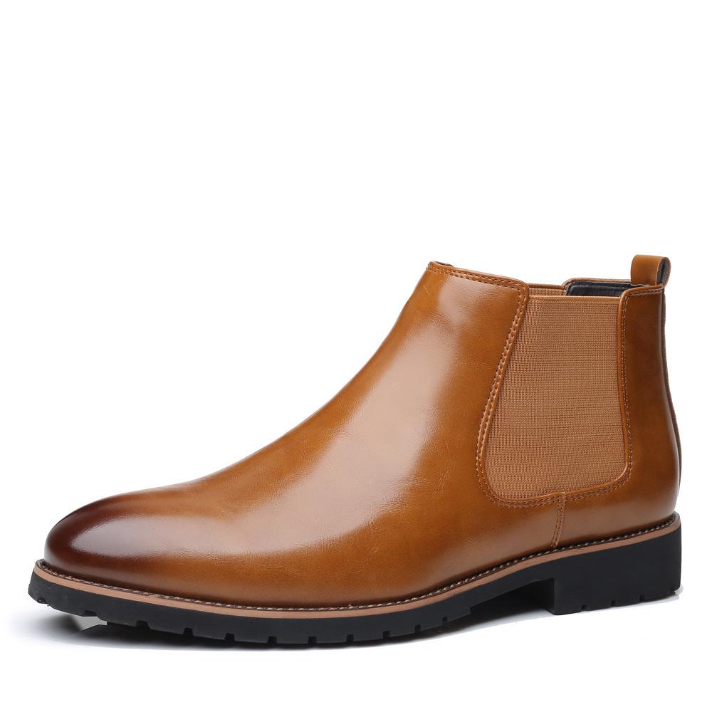 Neue Herren Slipper Casual Chelsea Boots vielseitige kurze Stiefel Herren Außenhandel Übergröße Herrenschuhe Stiefel timberla