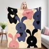 Bunny Mood Nap Blanket,Flannel Blanket,Suitable For Sofas,Beds,Cars,Rooms,Offices,Camping,Exquisite Gift Blankets