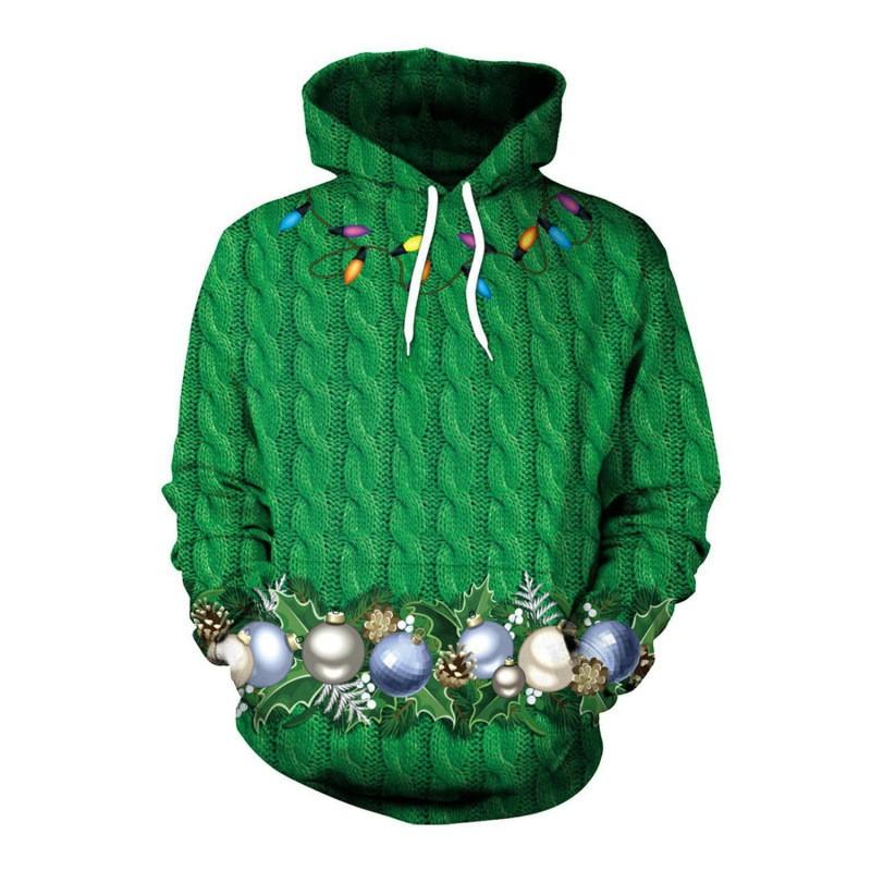 Christmas Halloween Cat Selfie 3D Print Hoodie Couples Casual Loose Fit