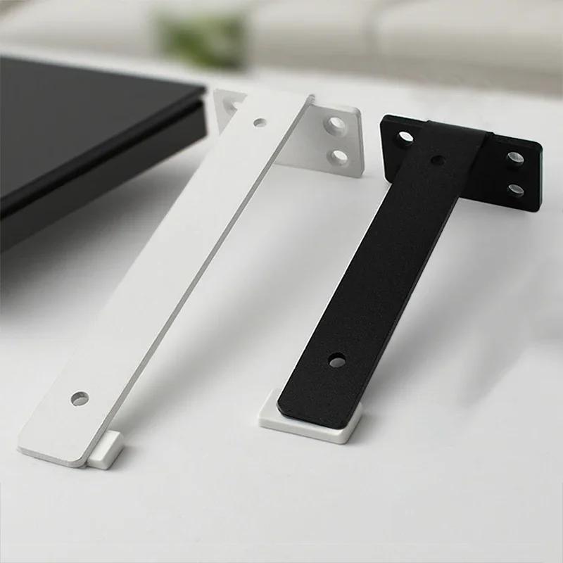 1 Set Staffe Pesanti in Ghisa per Mensole Galleggiante Staffe a L Spessore 4MM Invisibili per Supporto Mensole