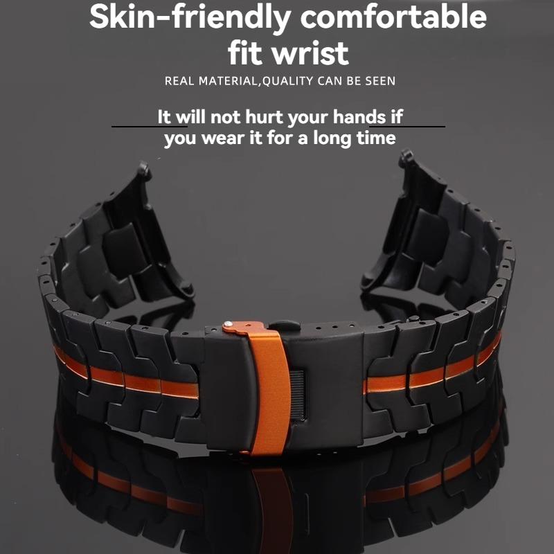 Luxury Luxury Titanium Metal Band for Samsung Galaxy Watch7 Ultra Smartwatch 47MM Dial No Gaps Quick Fit Watch Chian Strap