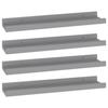 VidaXL Wall Shelves 4 Pcs Grey 40x9x3 Cm