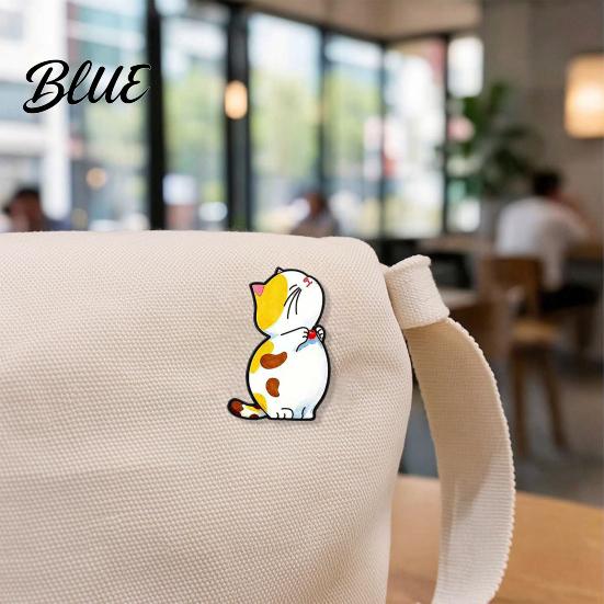 Cat Jewelry Brooch Pin Cartoon Design Zinc Alloy with Full