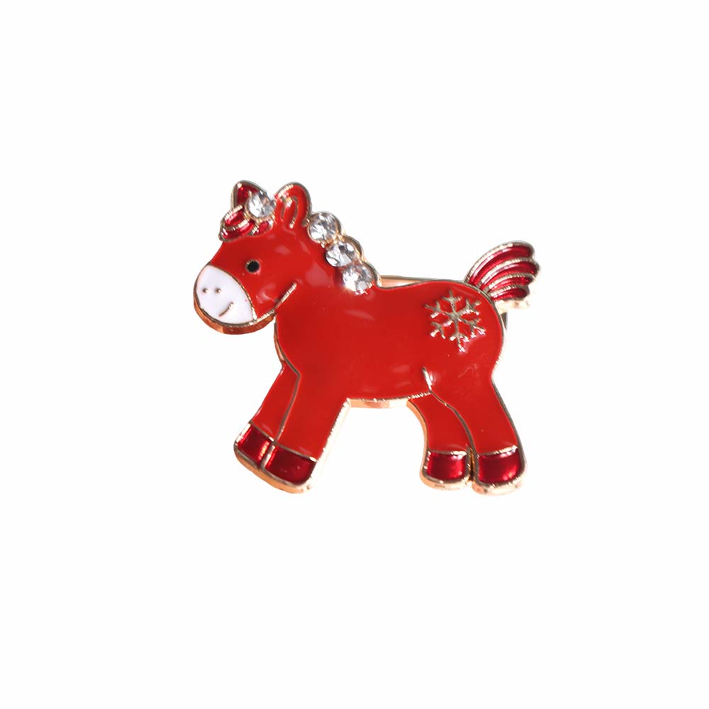 Zinc Zinc Alloy Zinc Zinc Alloy Horse Brooch Drip Oil Brooch Animal Lapel Pins Retro Zodiac Horse Brooches Unisex
