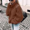Moda mujer otoño e invierno impresión tejido manga larga suéter suéter casual
