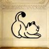 Metal Cat Silhouette Wall Art for Indoor Outdoor Decor