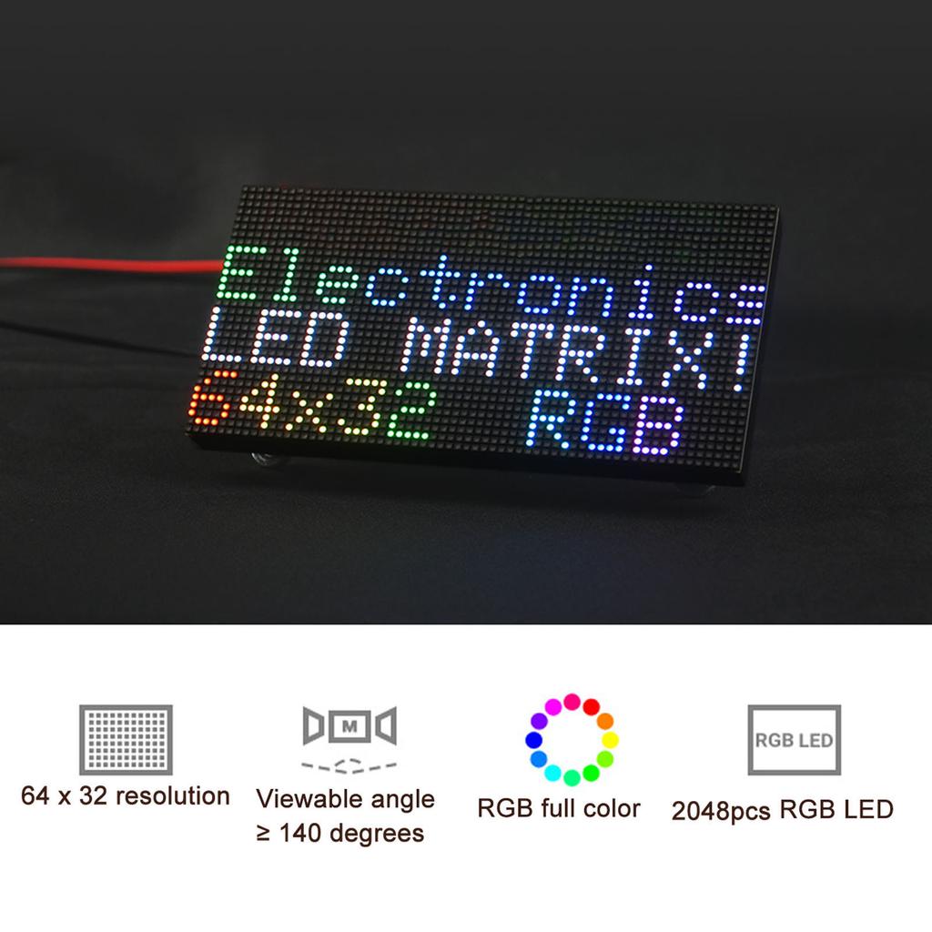 LED Matrix Display Full Color 2.5mm Pitch Adjustable Brightness RGB Dot Matrix Panel for Raspberry P