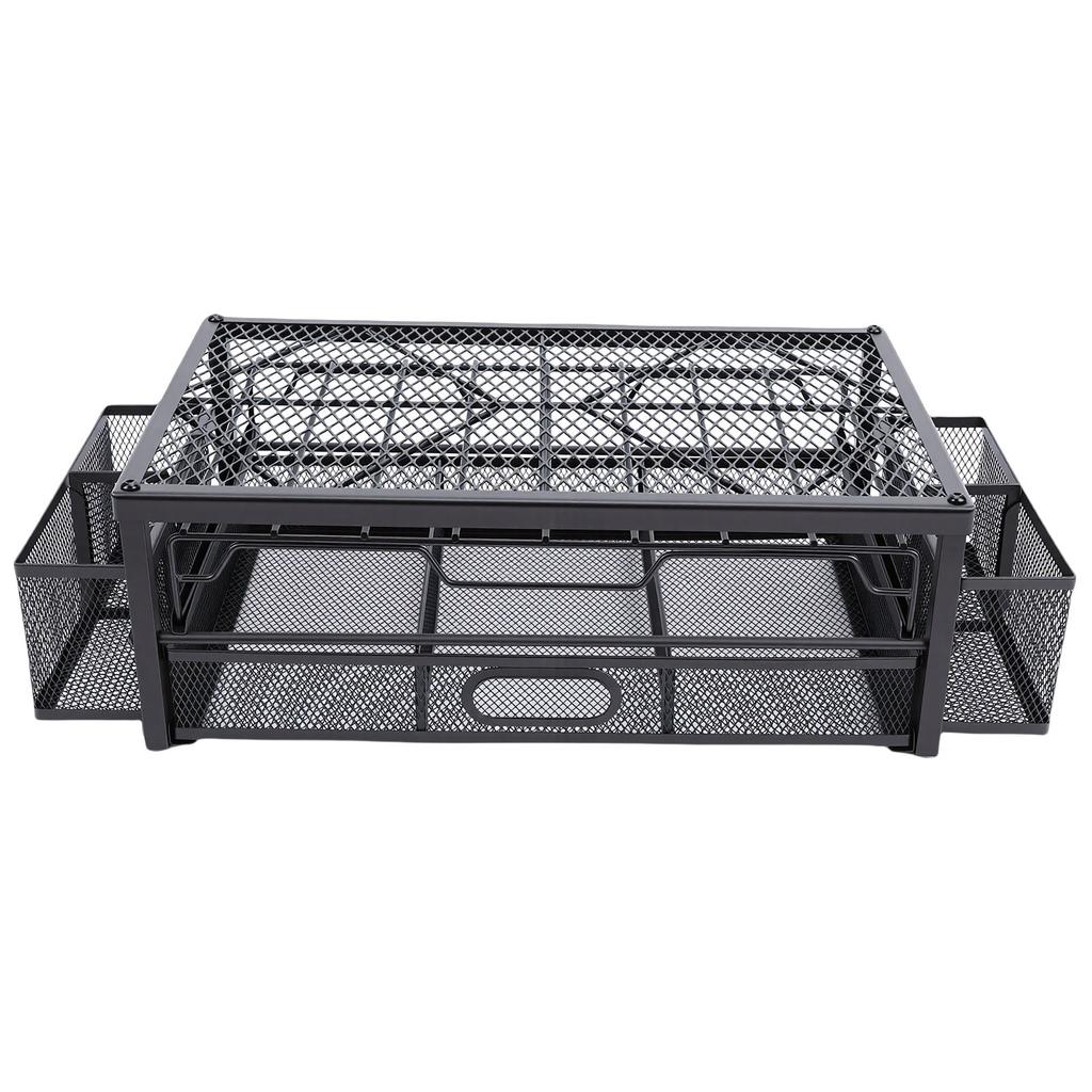 2 Tier Coffee Pod Holder Coffee Capsule   Pull Out Drawers for Kitchen Countertop Coffee Station Black