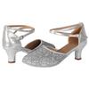 Womens Modern Dance Shoes Heeled Ballroom Dancing Shoes Party Sequin Dance Shoes 5CM