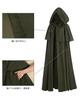 Long Hooded Medieval Vintage Cape for Halloween Witch Cape Size [Kami-Yu-Hyaku] Cosplay, (Green, S)