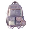 Blocking Splicing Color School Bag Large Capacity Backpack Cartoon Gift Students