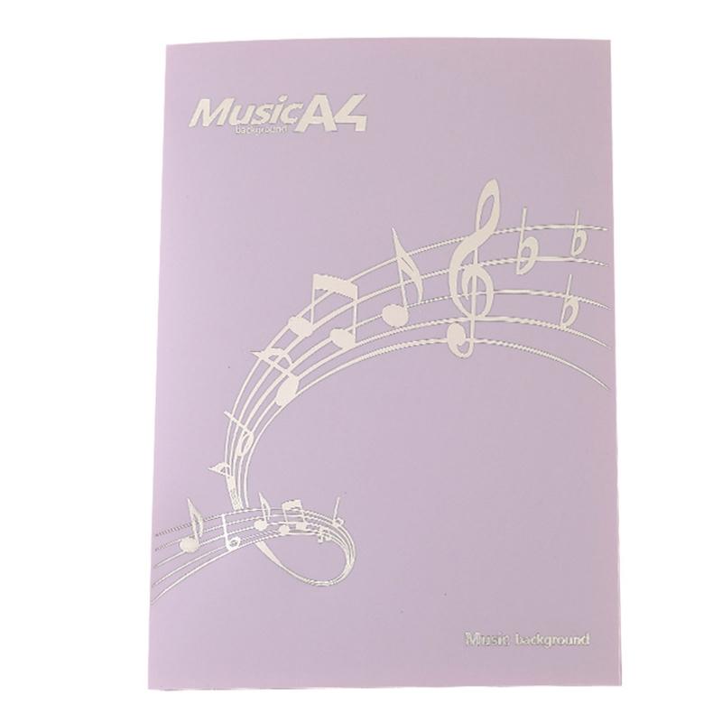 4 Pages Plastic Sheet Music Folder A4 Size Storage Holder for Chorus Art Student