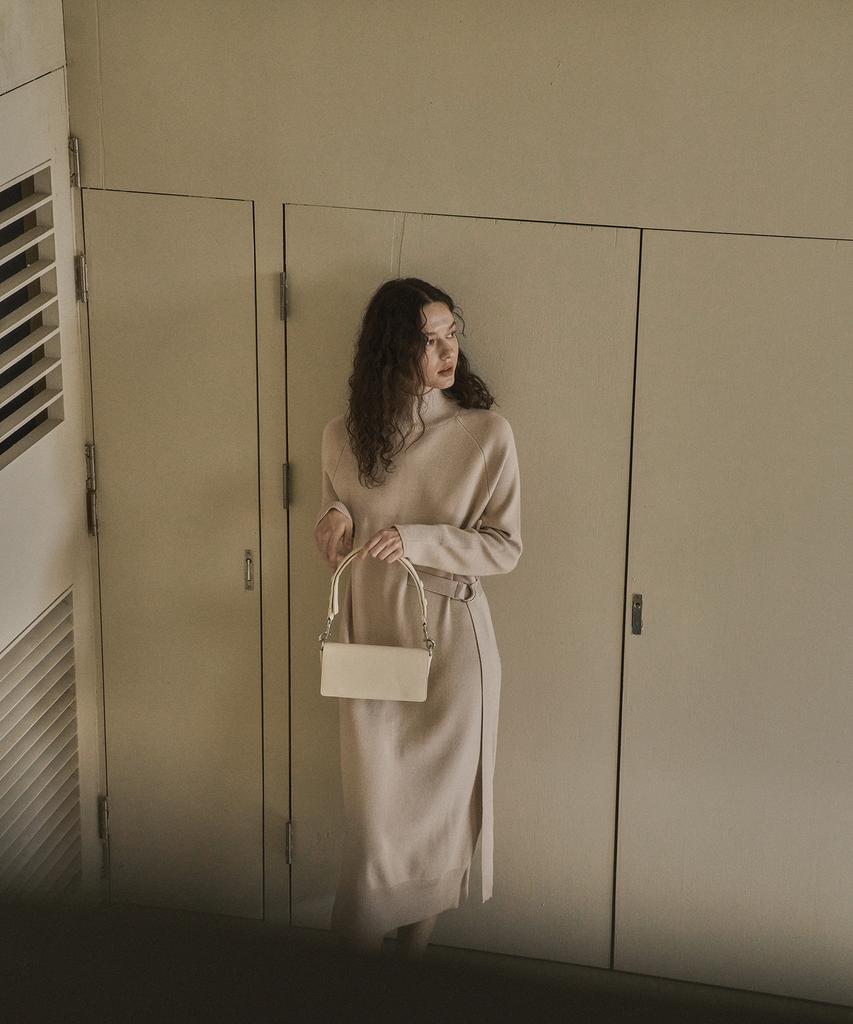 Kkeulle Asymmetrical Knit Dress_Oatmeal