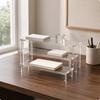 ThreeTier Organizer Transparent Acrylic Desktop Shelf Layered Clear Tiered for Office Desk