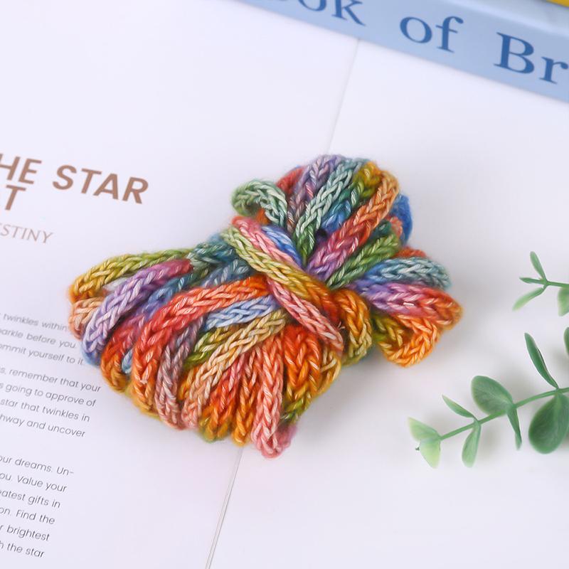 

10M 8mm Width Gradient Color Crocheted Rope Iridescent Knitted Ribbon for DIY Hair Ornaments Craft Suppies Accessories 8mm-10meters