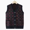 Seniors Vest Grandma Vest Sweater Knitted Cardigan Clothes Autumn Winter Jacket