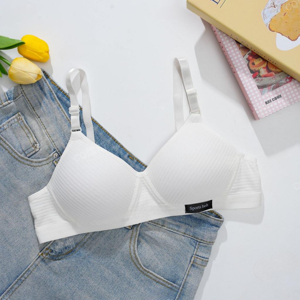 Underwear Student Cotton Girlfriend Girls' Amusement Park Thin Bra Simple Top Support Bra